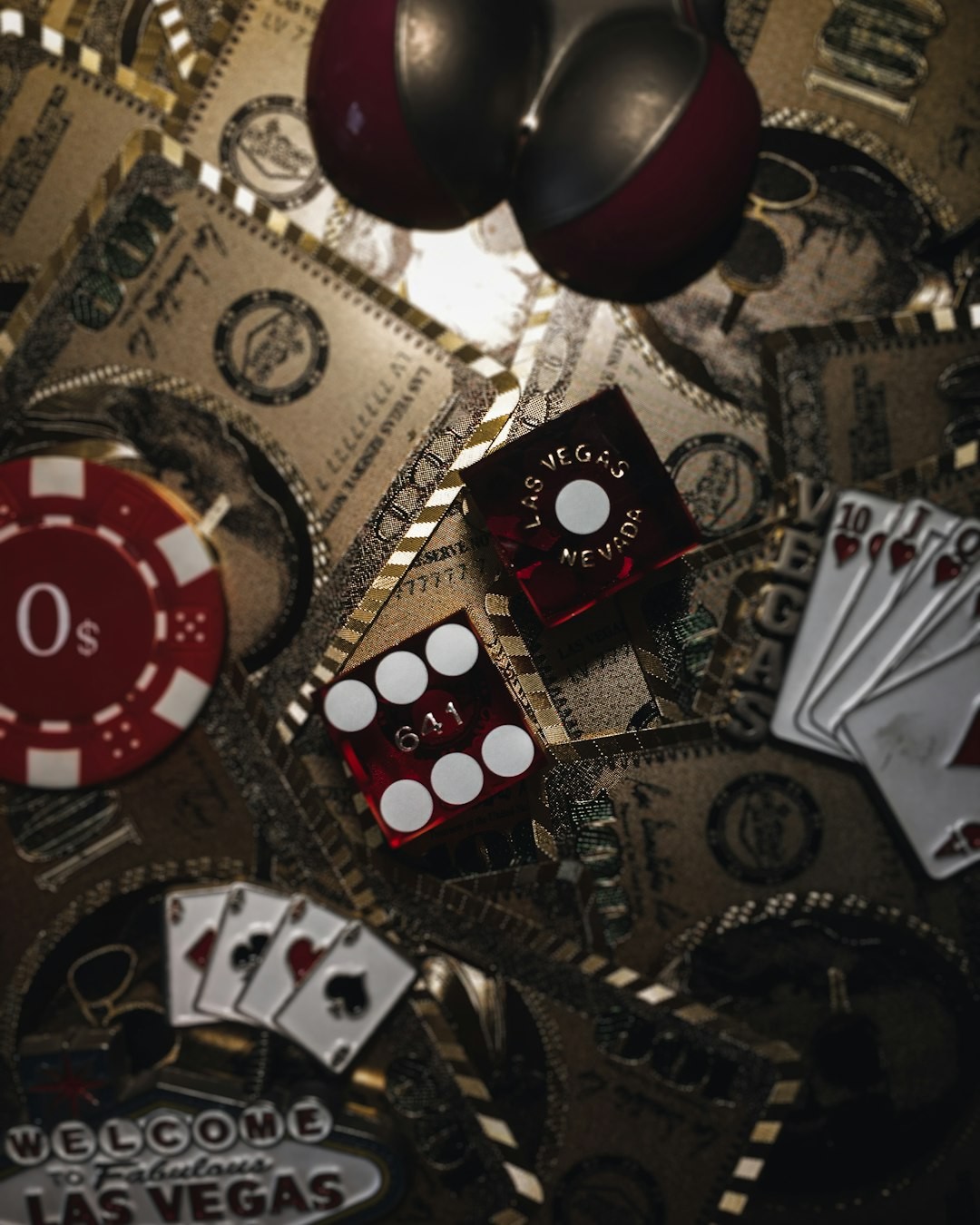 poker cards and dices